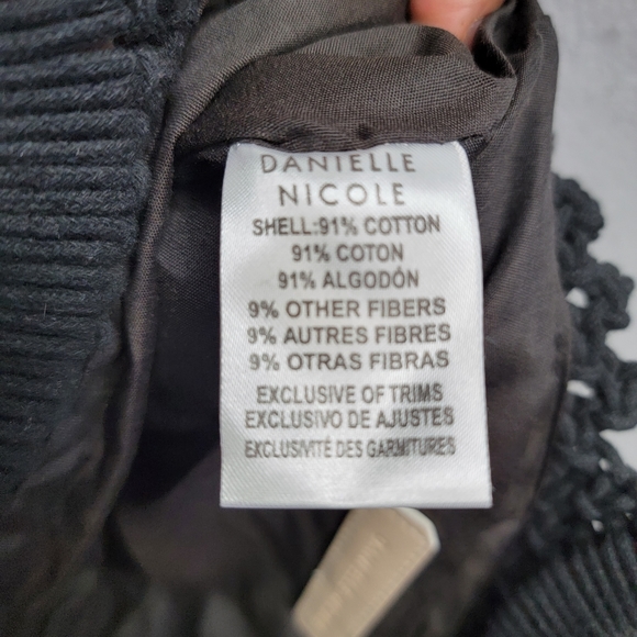 DANIELLE NICOLE BLACK MACRAMÉ FRINGE BAG, NWT - Picture 5 of 8